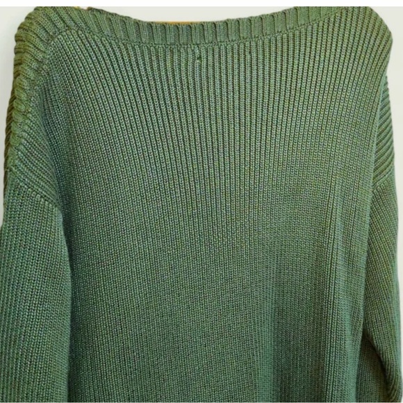 Lauren Ralph Lauren 'Brayan' Cable-Knit Sweater in Olive Fern aso Meghan Markle - Picture 4 of 6